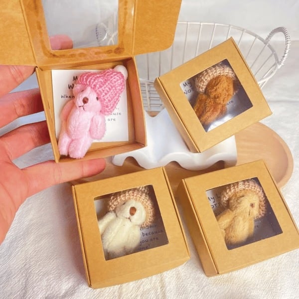 ⏰🎁Handgefertigter Mini-Teddybär in einer Box