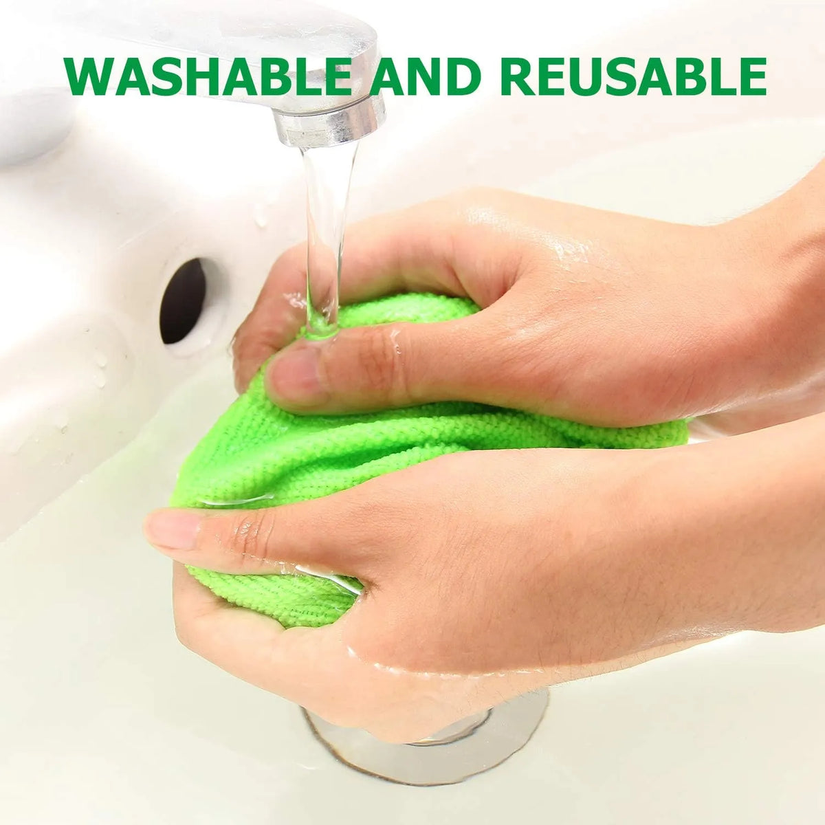 💥 💥 🔥 Windshield Cleaning Tool, Microfiber Car Window Cleaner with 4 Reusable and Washable Microfiber Pads and Extendable Handle